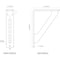 Ekena Millwork Traditional Wrought Iron Bracket, (Single center brace), Antiqued Silver 1 1/2"W x 5 1/2"D x 8"H BKTM01X05X08STRASV - alternate 5